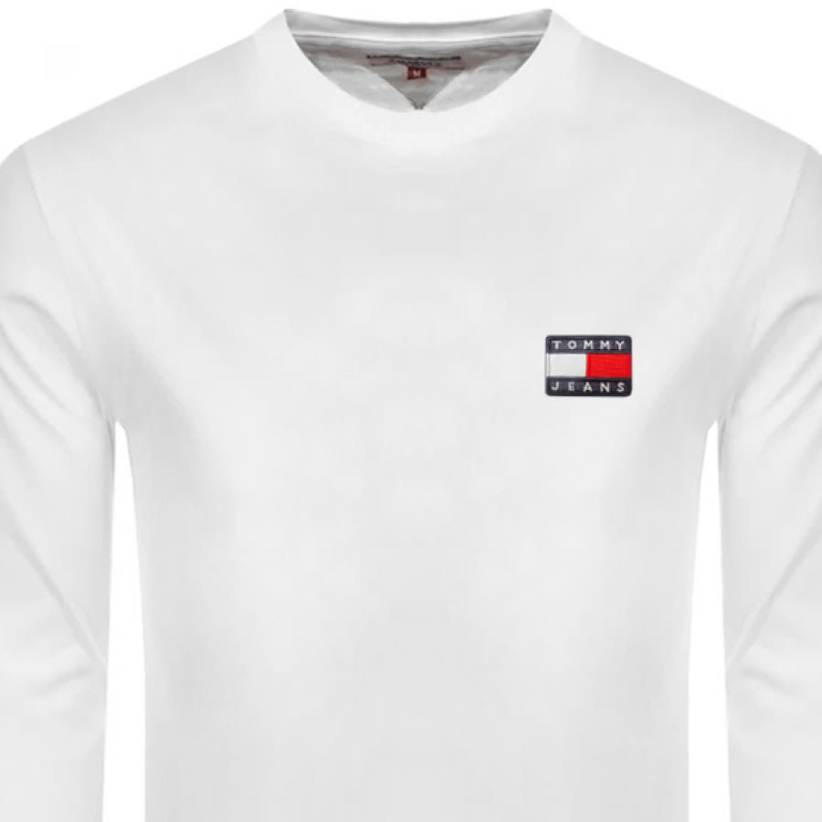 Alternative Image for ProductTommy Jeans Badge Logo Long Sleeve T Shirt White2